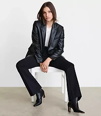 Petite LOFT Versa Faux Leather Relaxed Blazer