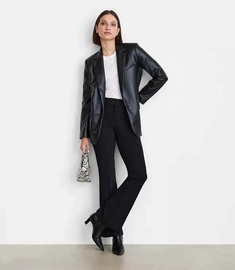 Petite LOFT Versa Faux Leather Relaxed Blazer