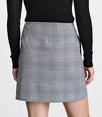 Petite LOFT Versa Seasonless Stretch Pocket Mini Skirt Plaid