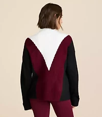 Lou & Grey Colorblock Mock Neck Sweater