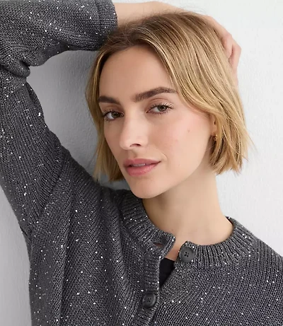 Sequin Sweater Jacket