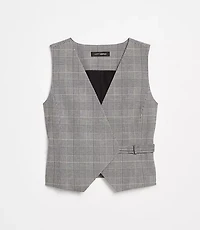 Petite LOFT Versa Plaid Seasonless Stretch Wrap Vest