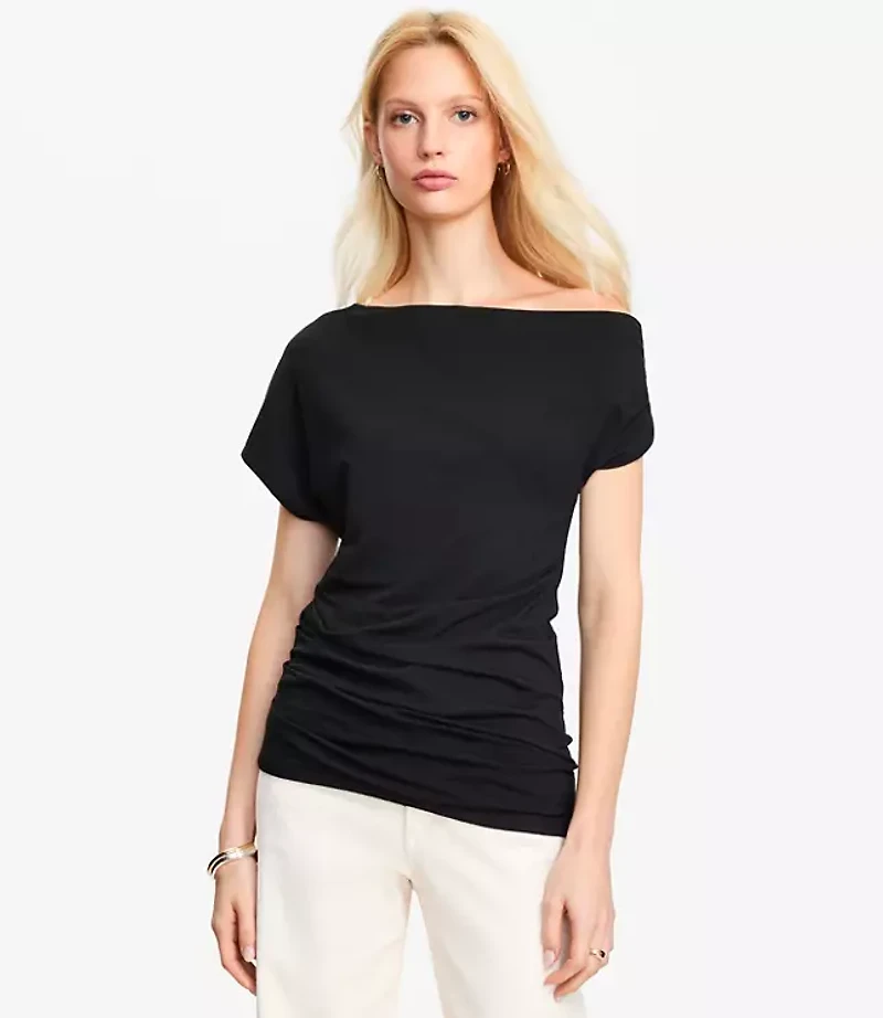 Asymmetrical Ruched Top