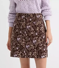 Petite Garden Corduroy Mini Pocket Skirt