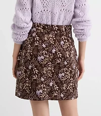 Petite Garden Corduroy Mini Pocket Skirt