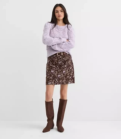 Petite Garden Corduroy Mini Pocket Skirt