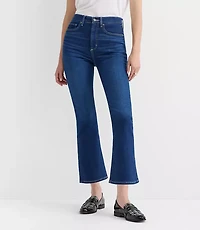 High Rise Kick Crop Jeans Bright Indigo Wash