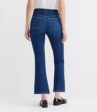 High Rise Kick Crop Jeans Bright Indigo Wash
