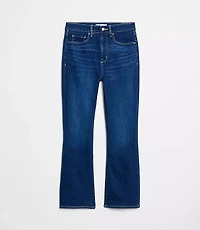 High Rise Kick Crop Jeans Bright Indigo Wash