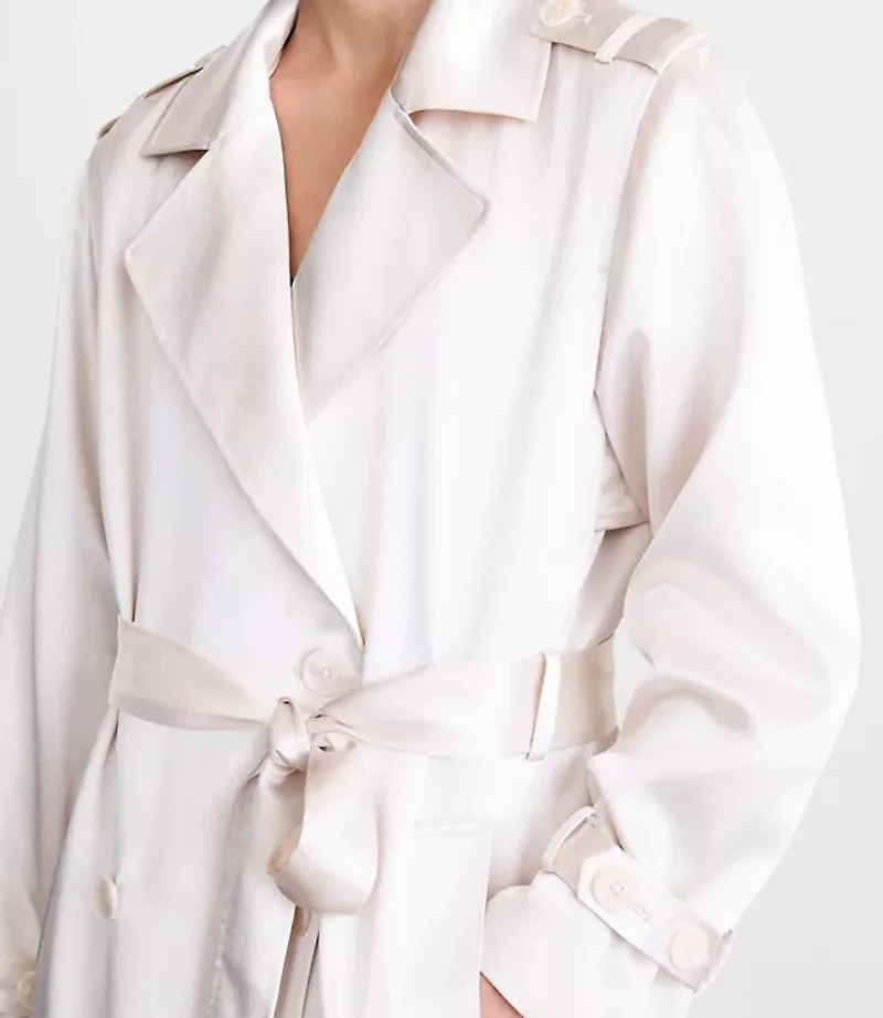 LOFT Versa Satin Trench Coat