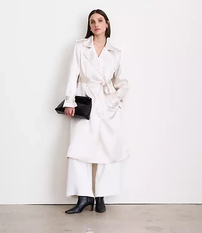 LOFT Versa Satin Trench Coat