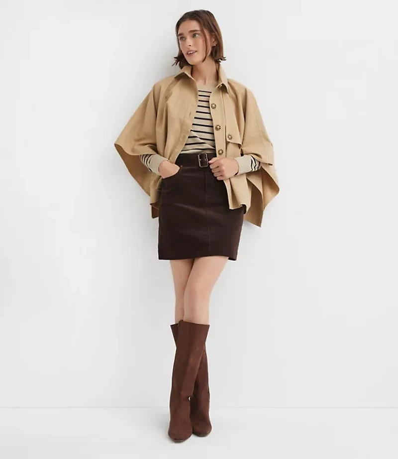 Petite Twill Trench Cape