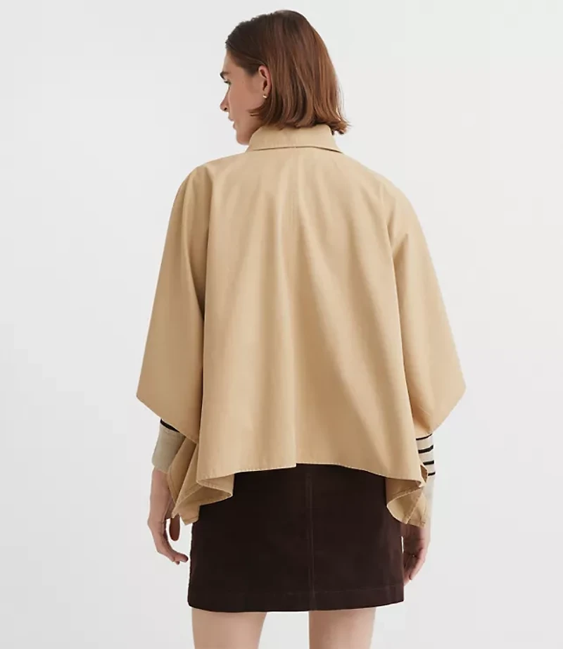 Petite Twill Trench Cape