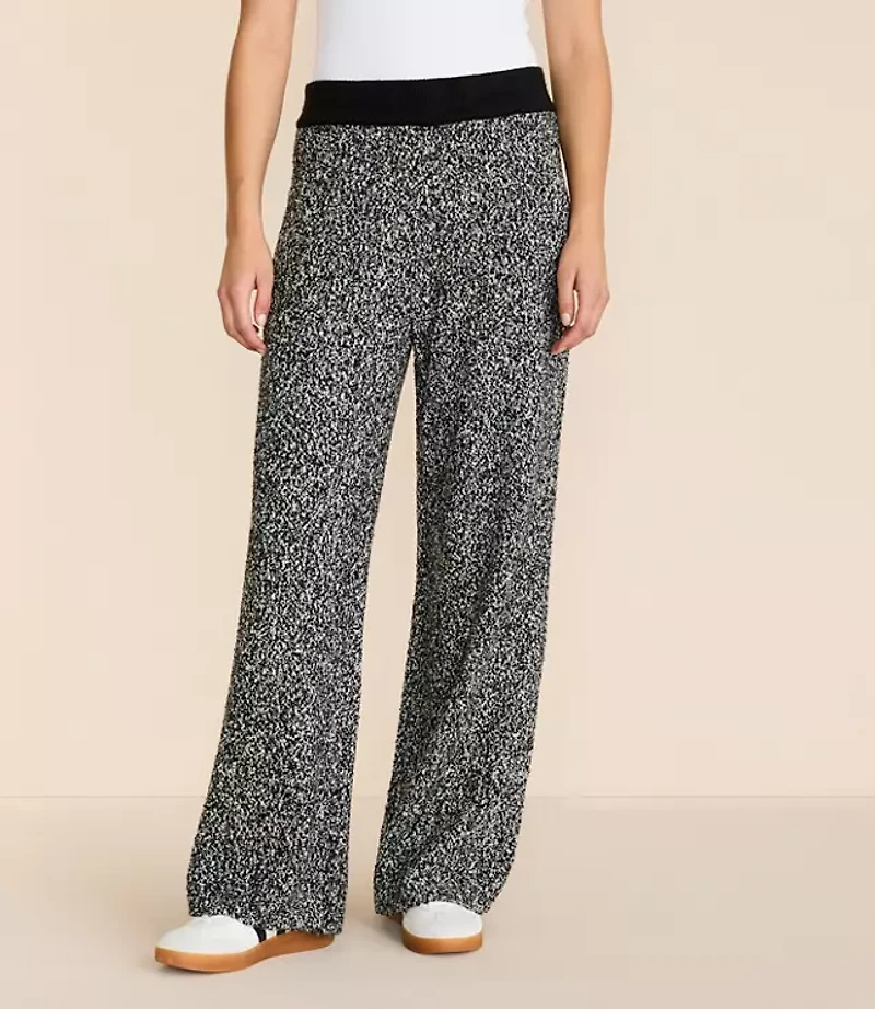 Lou & Grey Colorblock Wide Leg Sweater Pants