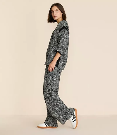 Lou & Grey Colorblock Wide Leg Sweater Pants