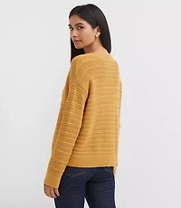 Petite Stitchy V-Neck Sweater