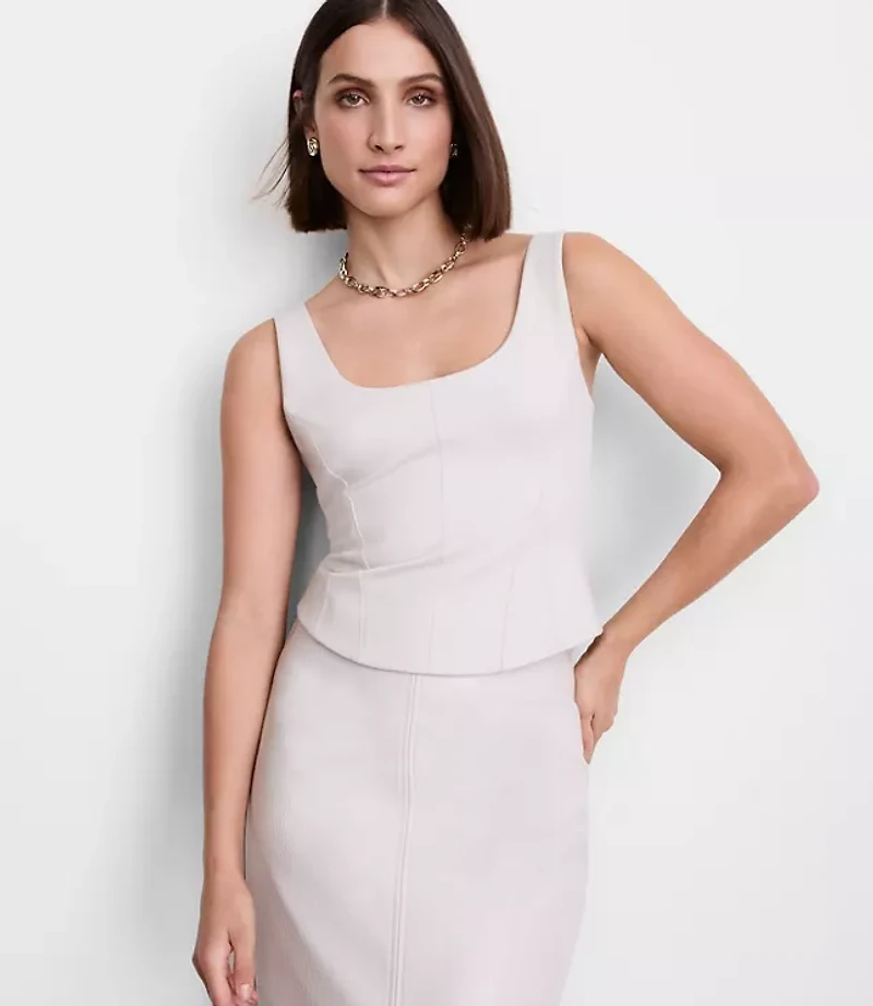 LOFT Versa Ponte Bustier Top