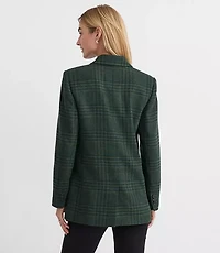 Petite Houndstooth Oversized Blazer