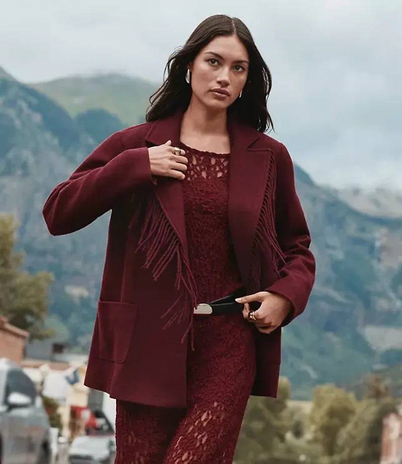 Fringe Lapel Jacket