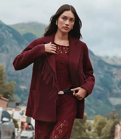 Fringe Lapel Jacket