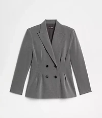 LOFT Versa Seasonless Stretch Double Breasted Blazer Heather