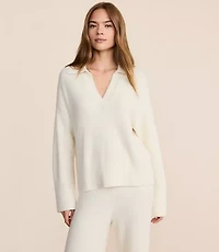 Lou & Grey Fuzzy Polo Sweater