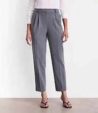 LOFT Versa Seasonless Stretch Double Pleat Taper Pants Heather
