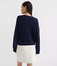 Bobble Pointelle Sweater