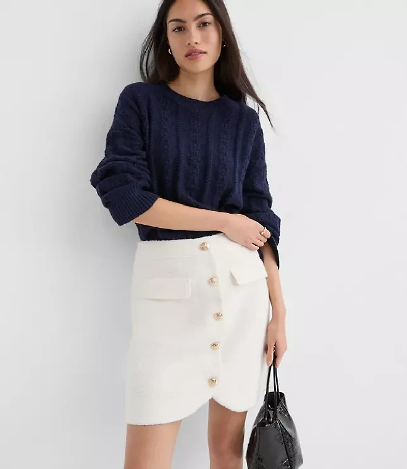 Bobble Pointelle Sweater