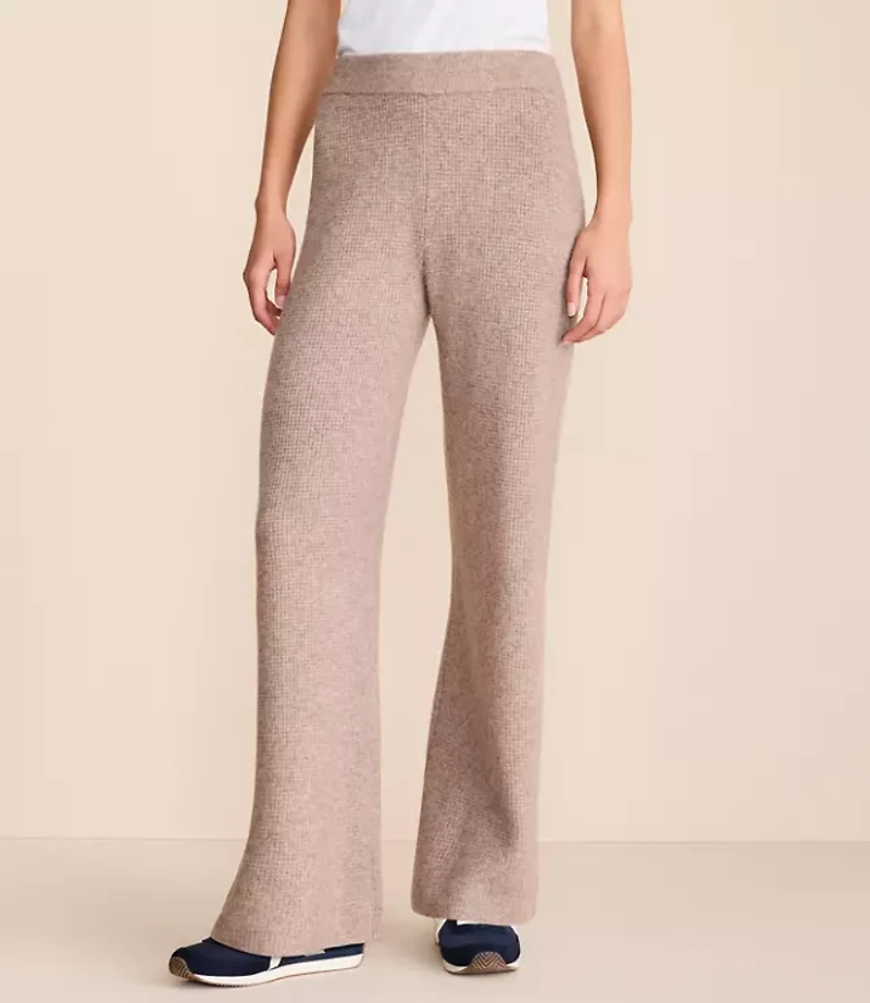 Petite Lou & Grey Heathered Upstate Waffle Wide Leg Pants