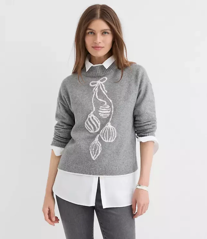 Ornament Mock Neck Sweater