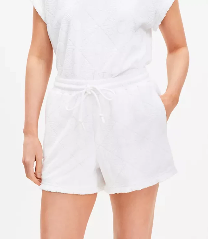 Petite LOFT Beach Fringe Terry Shorts