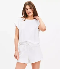 Petite LOFT Beach Fringe Terry Shorts