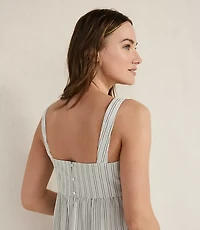 Haven Well Within Organic Cotton Poplin Striped Midi Dress