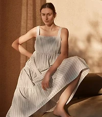 Haven Well Within Organic Cotton Poplin Striped Midi Dress