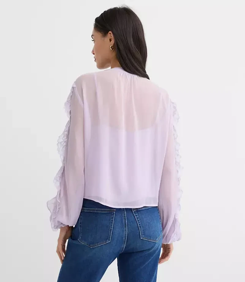 Lace Ruffle Blouse