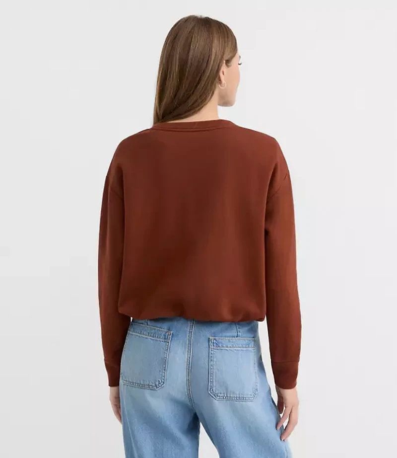 Love Embroidered Bubble Sweatshirt