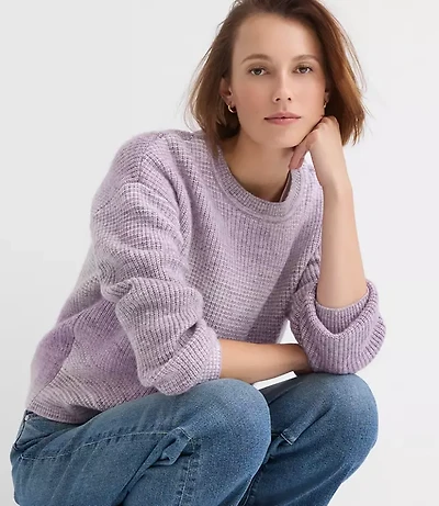 Petite Spacedye Textured Sweater