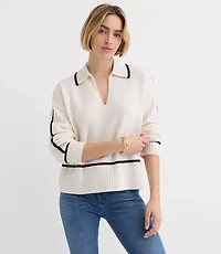 Tipped Collared Cashmere Sweater