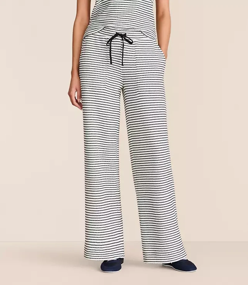 Lou & Grey Stripe Textured Wide Leg Pants