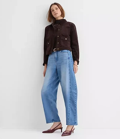 Petite High Rise Horseshoe Jeans Vintage Indigo