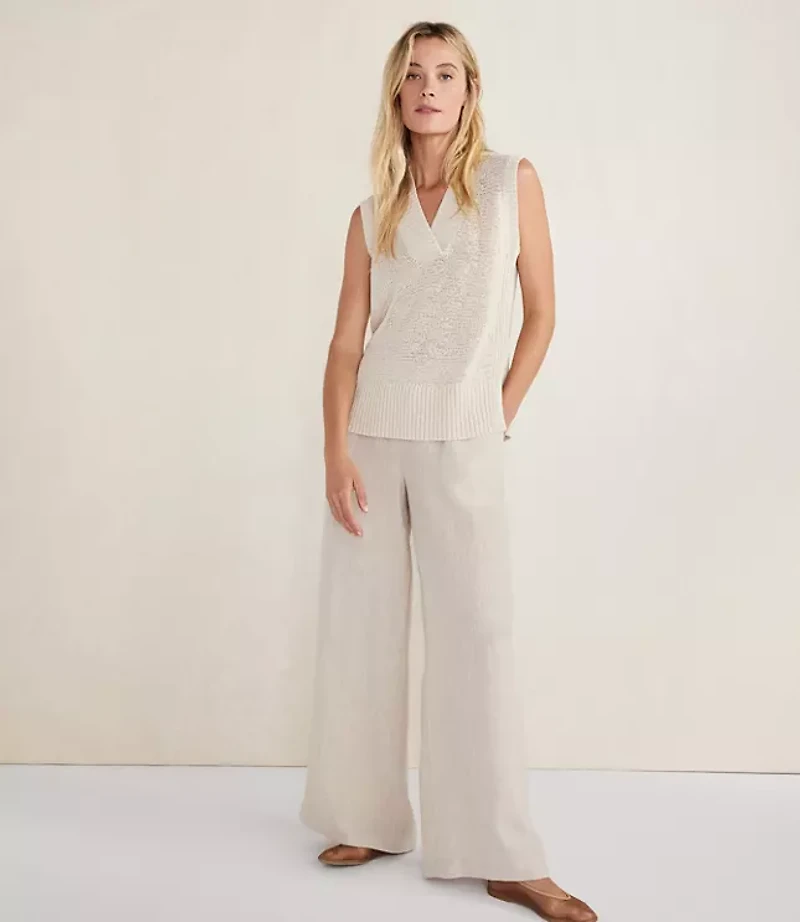 Haven Well Within Organic Cotton Linen Tape Yarn Sweater Vest