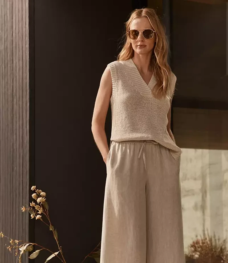 Haven Well Within Organic Cotton Linen Tape Yarn Sweater Vest