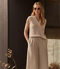 Haven Well Within Organic Cotton Linen Tape Yarn Sweater Vest