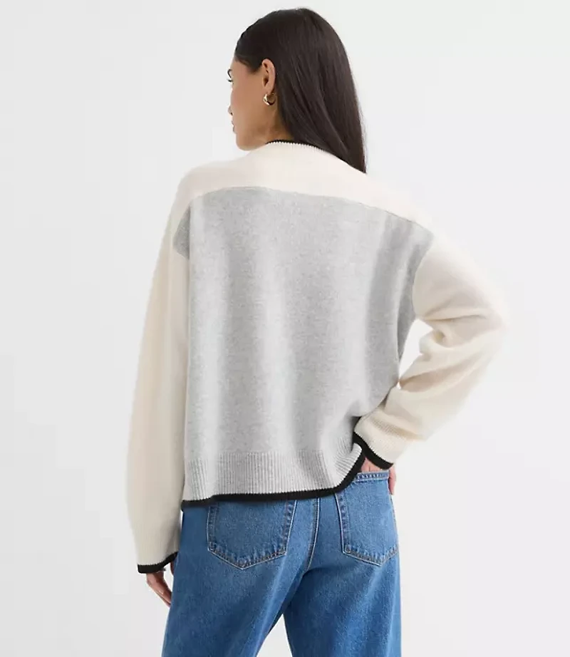 Colorblock Oversized Cashmere Sweater