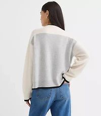 Colorblock Oversized Cashmere Sweater