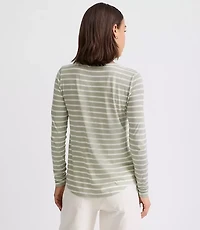Petite Striped Long Sleeve Everyday Tee