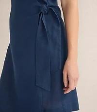Haven Well Within Linen Short Sleeve Wrap Dress
