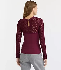 Lace Mixed Media Top