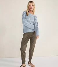 Haven Well Within Organic Cotton Sheer Stripe Bateau Neck Sweater